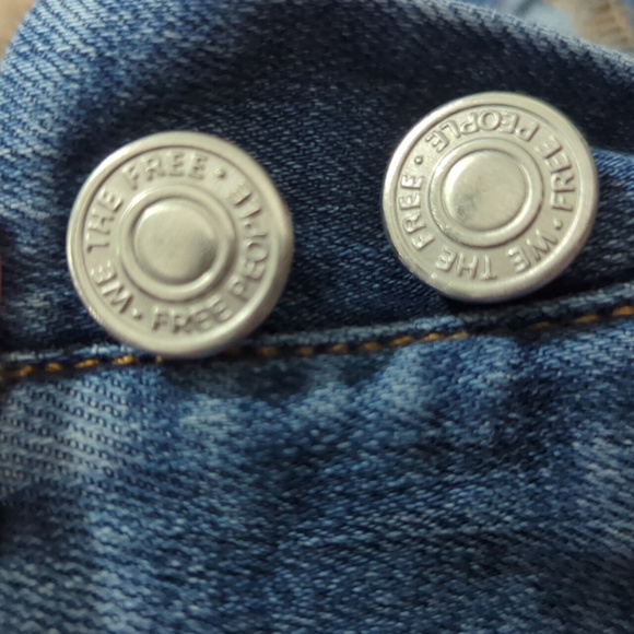 Free People We The Free Jayde Flare Leg High Rise Jeans Blue Size 31 Skinny Fit - Picture 14 of 14